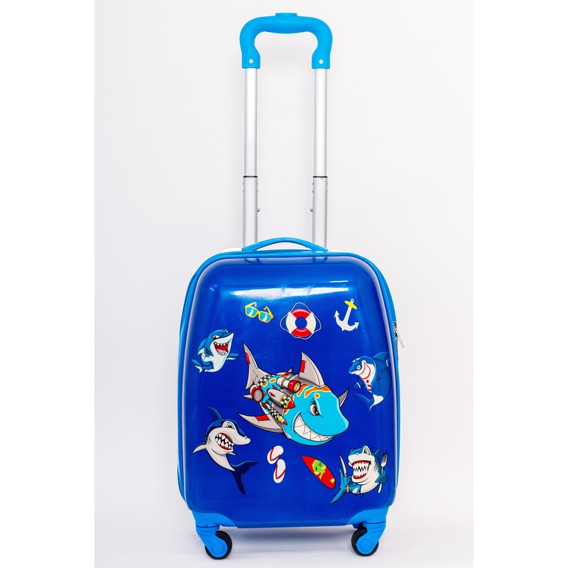 Blue Fish Hard-Sided Polycarbonate Kids Trolley (18 Inch)