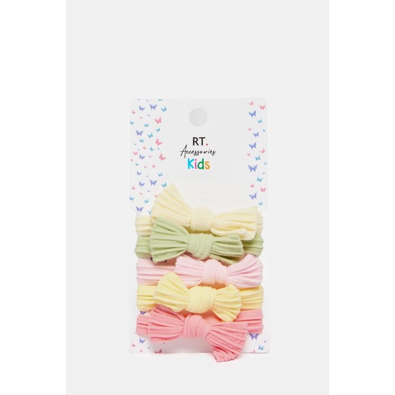 Girls Assorted Embellished Elastic Band Set (5 Piece)