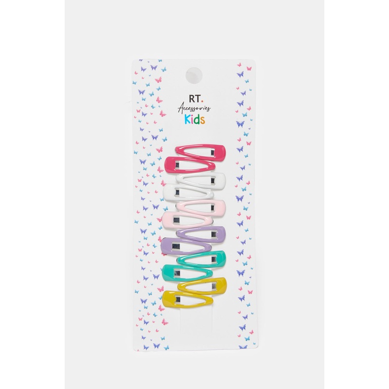 Girls Assorted Embellished Hair Clips Set (Pack of 12)