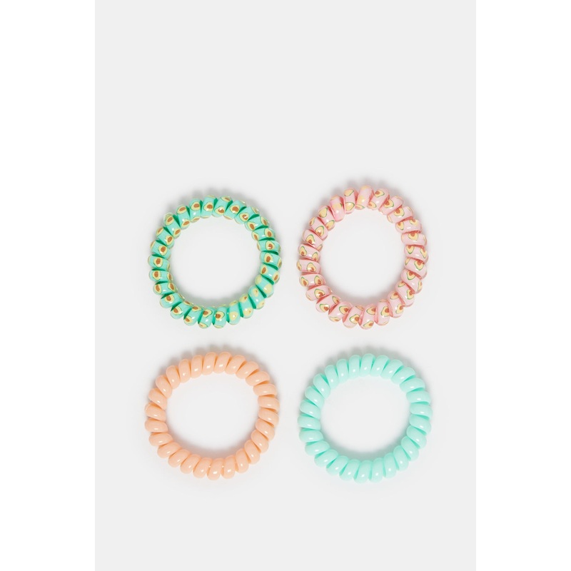 Girls Assorted Hair Ties Set (Pack of 4)
