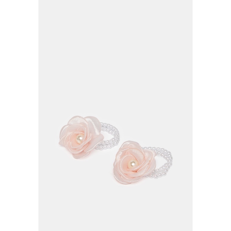 Girls Pink Embellished Scrunchy (2 Piece)