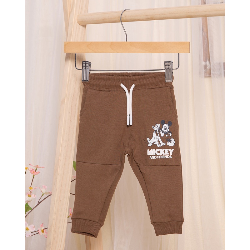 Infant Boys Brown Stone Mickey Active Pants