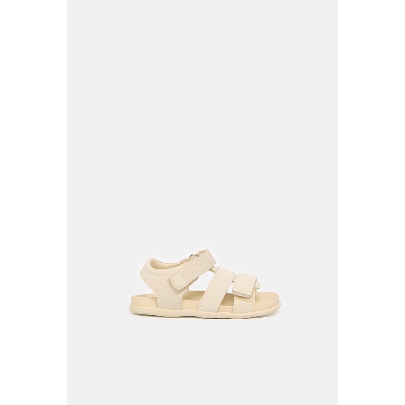 Infant Boys Cream Backstrap Sandal