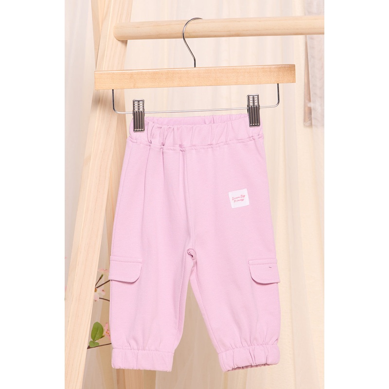 Infant Girls Lilac Plain Jogger Pants