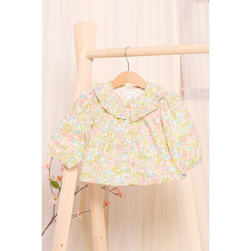 Infant Girls Yellow Printed Blouse