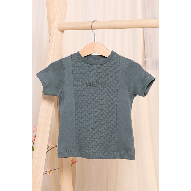 Infant Green Boys Jacquard T-shirt