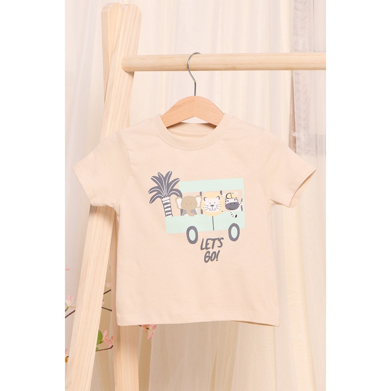 Infant Boys Beige Animal T-Shirt