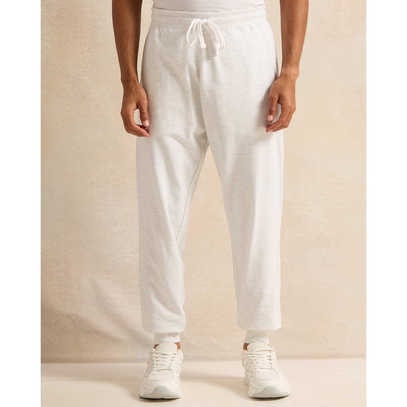 Men Ecru Plain Track Pants|Small|Medium|Large|X-Large|XX-Large