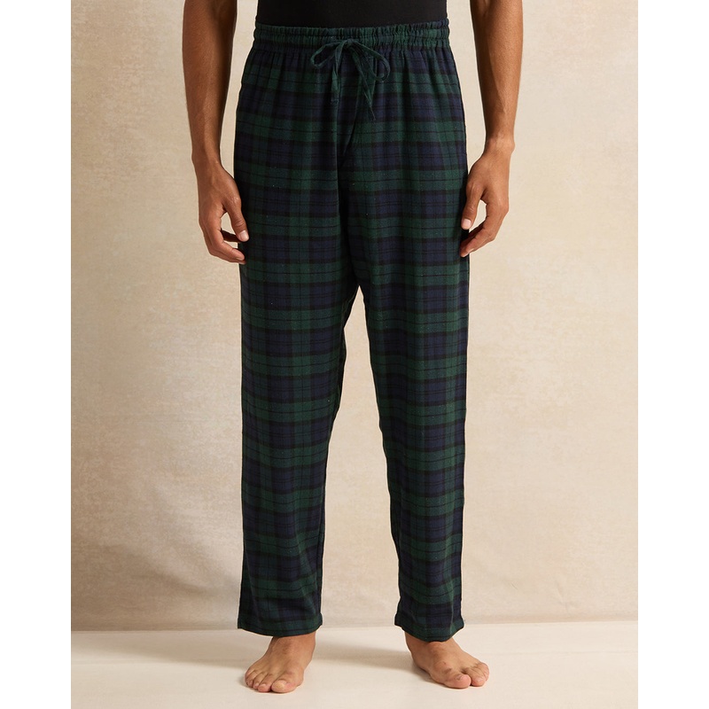 Men Green Checkered Pyjama Bottom