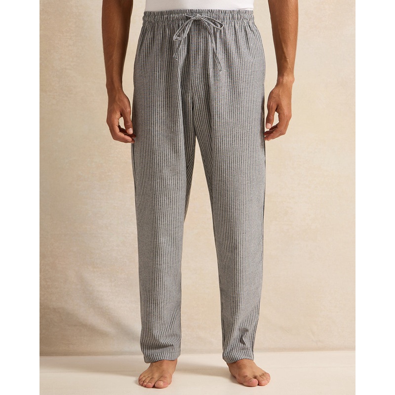 Men Grey Striped  Pyjama Bottom