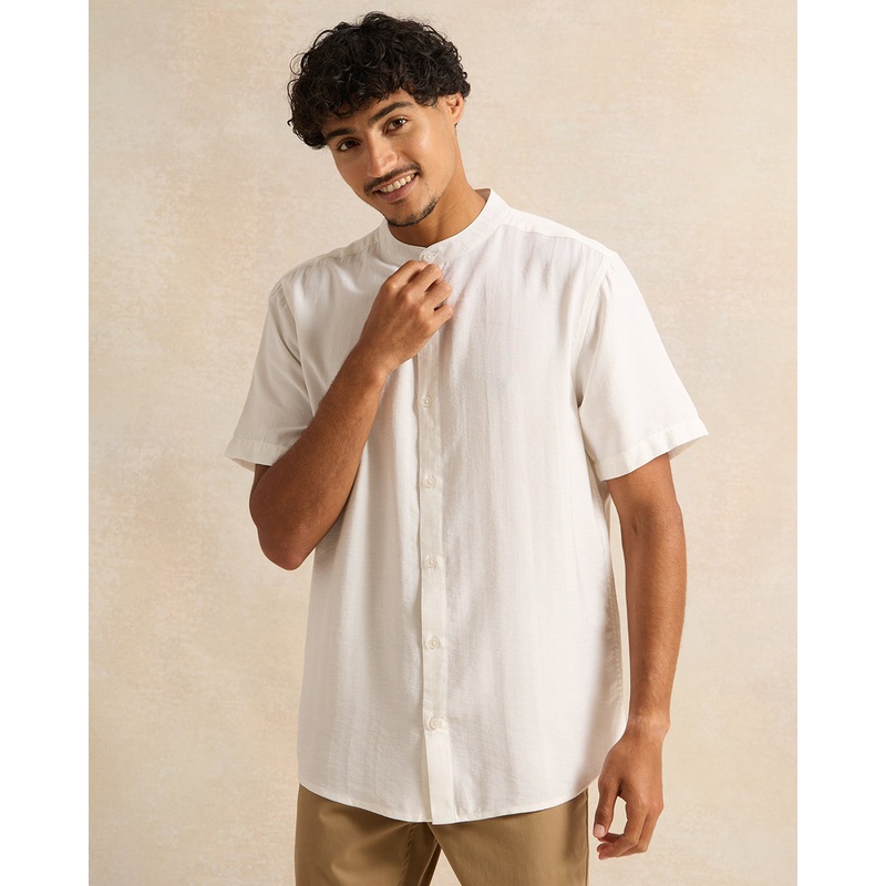 Men Ivory Viscose Shirt|Small|Medium|Large|X-Large|XX-Large