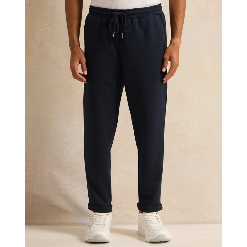 Men Navy Plain Track Pants|Small|Medium|Large|X-Large|XX-Large