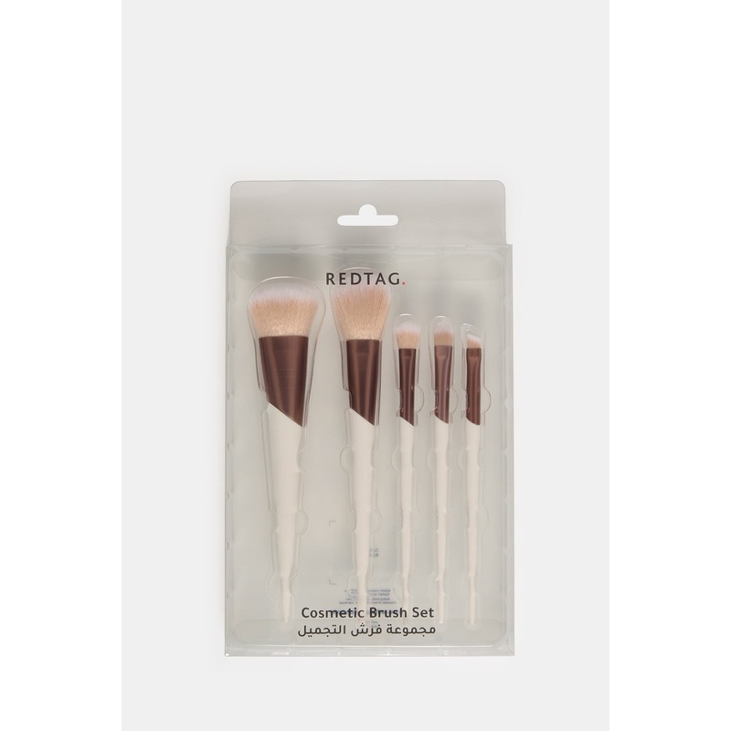 White Cosmetic Brush Set (5 Pieces)