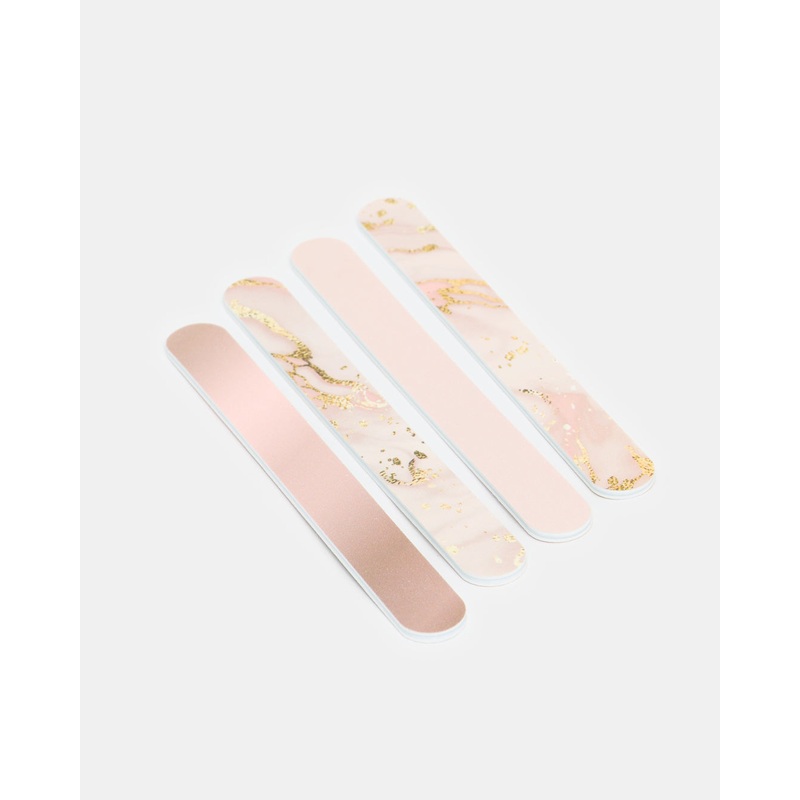 Women Gold And Pink Nail Filer (Pack of 4)