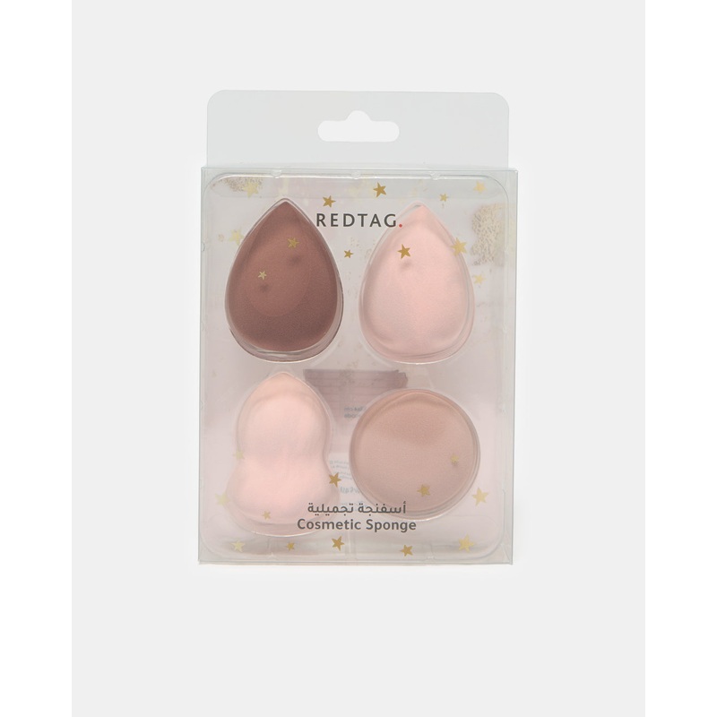 Women Pink And Brown Sponge Set (Pack of 4)