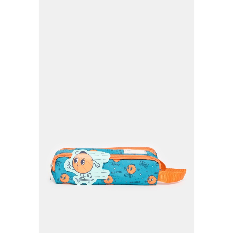 Blue And Orange Basketball Pencil Case
