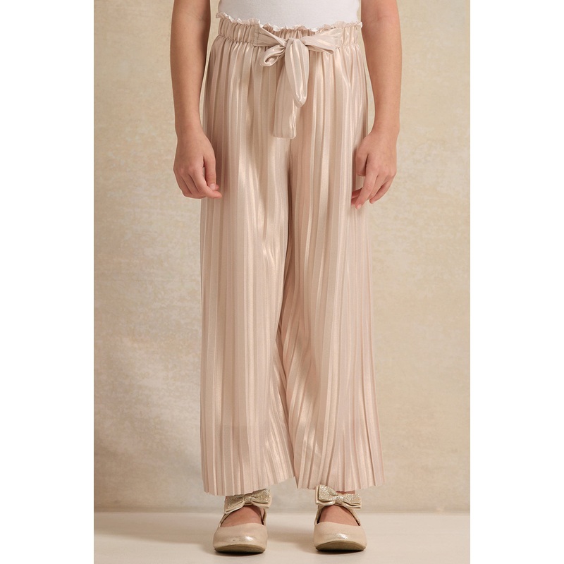 Girls Gold Wide Leg Pants|2-3 Years|3-4 Years|4-5 Years|5-6 Years|6-7 Years|7-8 Years