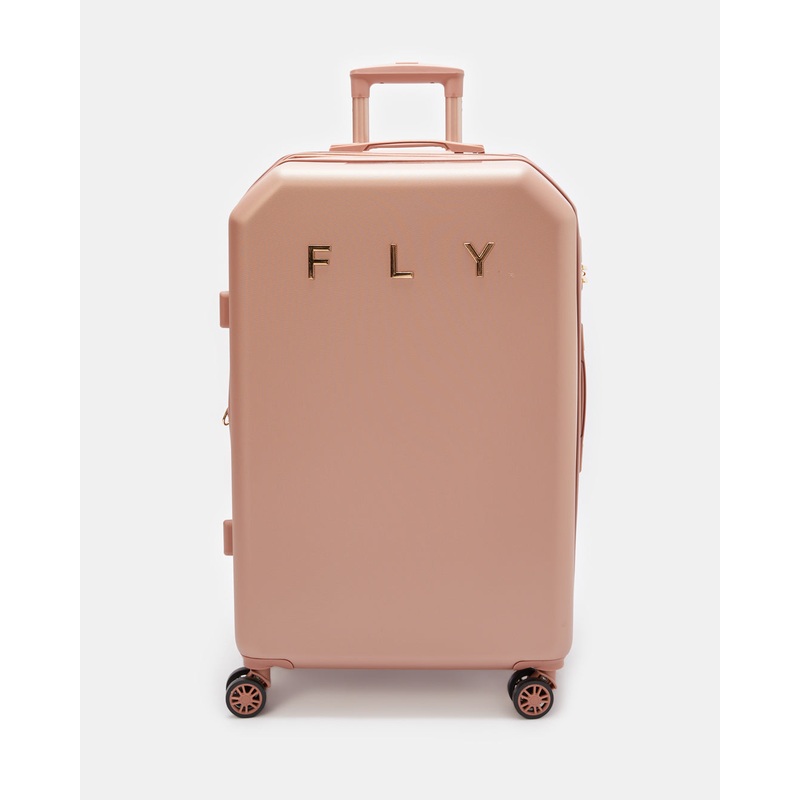 Rose Gold Textured Trolley Luggage 32 Inch