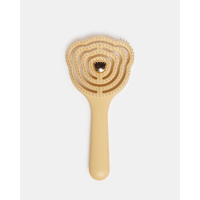 Beige Kids Bear Shape Hair Brush