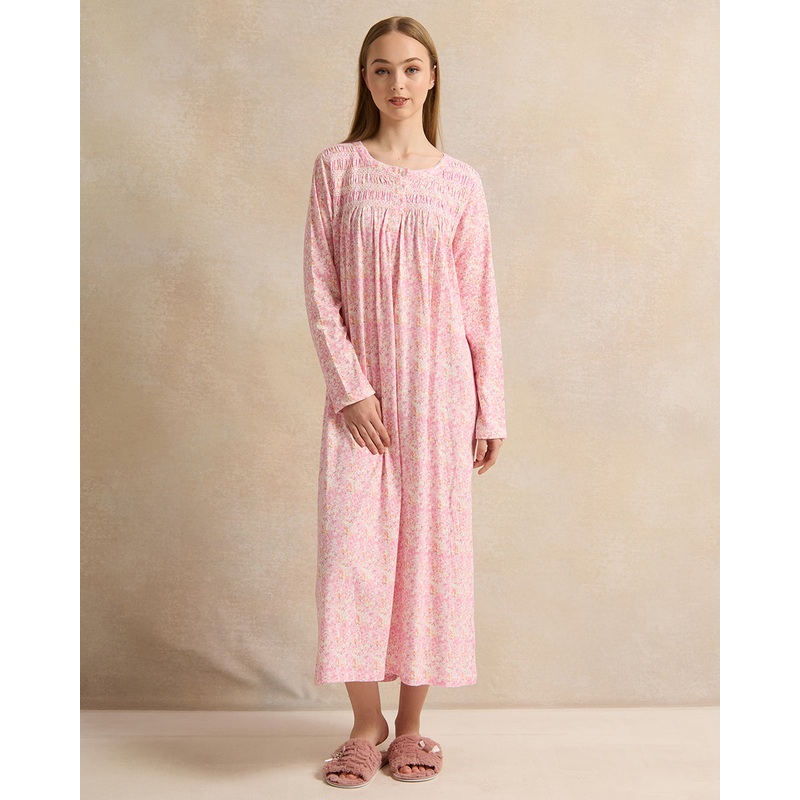 Senior Girls Pink Floral Nightgowns