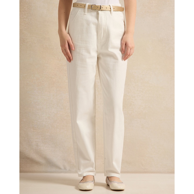 Senior Girls White Belted Pants