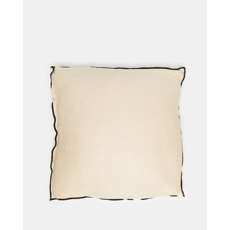Beige Jacquard Cushion