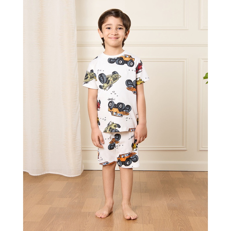 Boys Ivory Printed Pyjama Set (2 Piece)