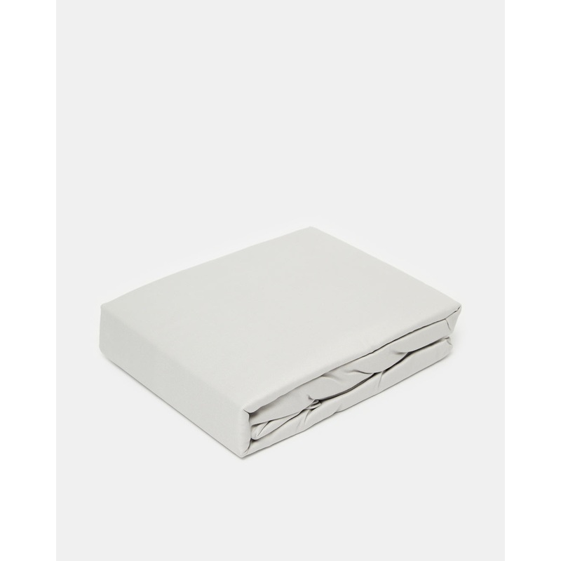 Grey Cotton Fitted Sheet (King Size)