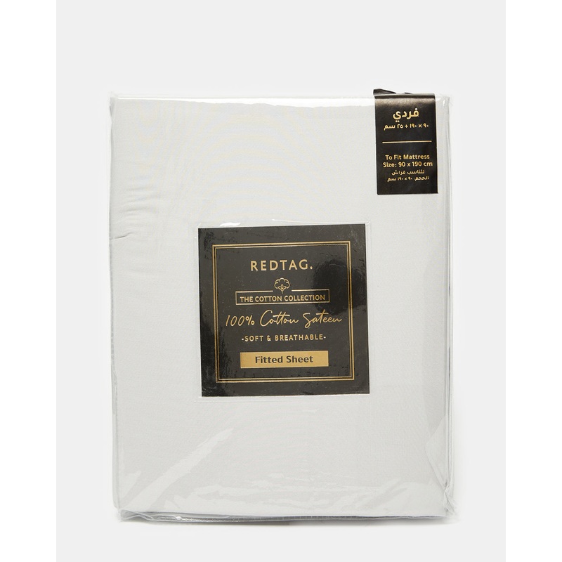 Grey Cotton Fitted Sheet (Single Size)