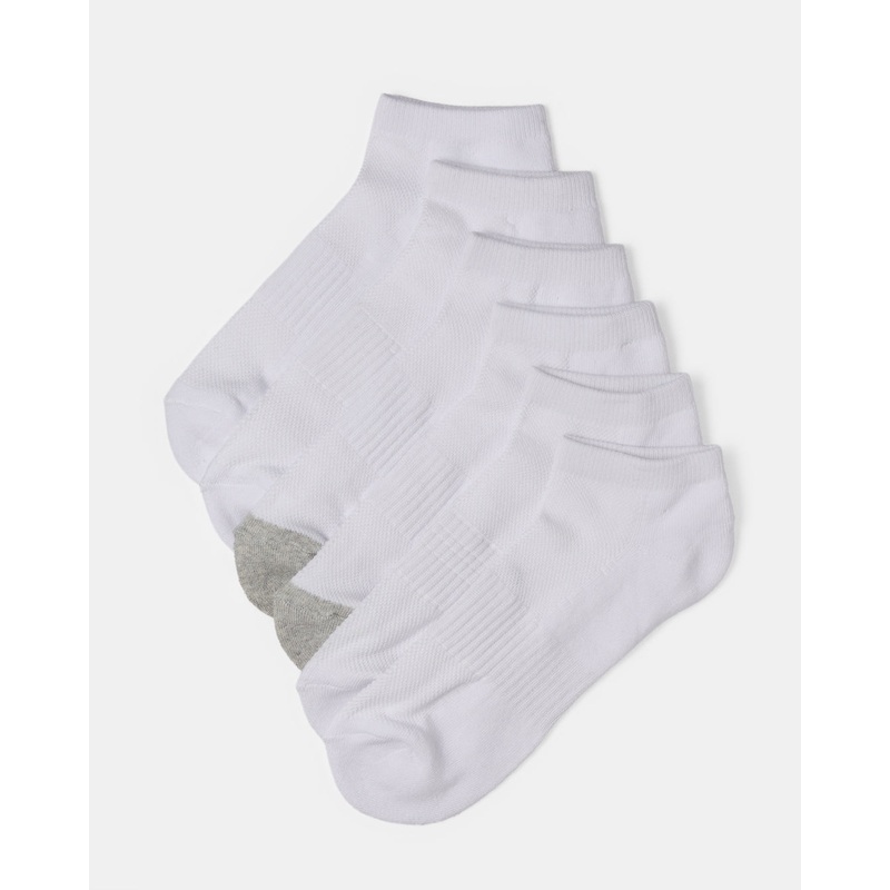 Men White Ankle Length Socks Set (3 Pairs)