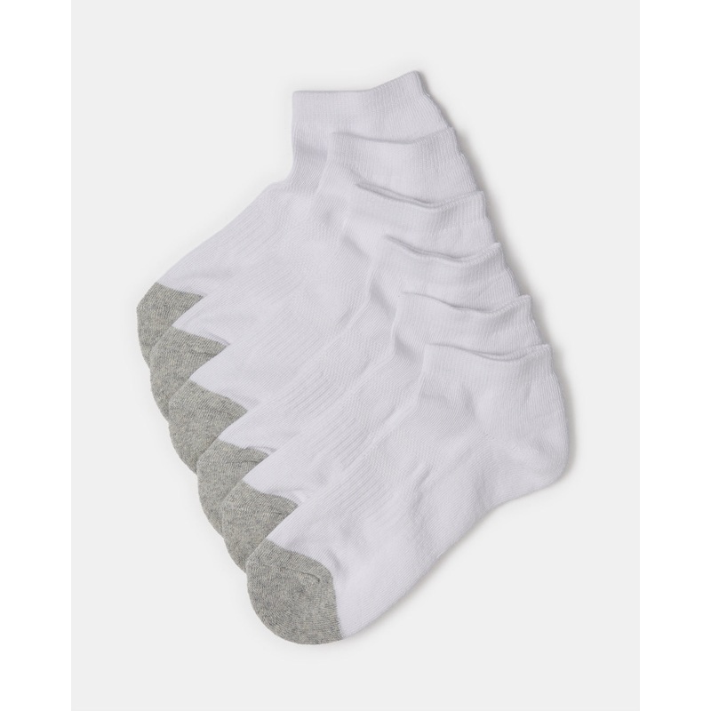 Senior Boys White Ankle Half Terry Socks (Pack of 3)