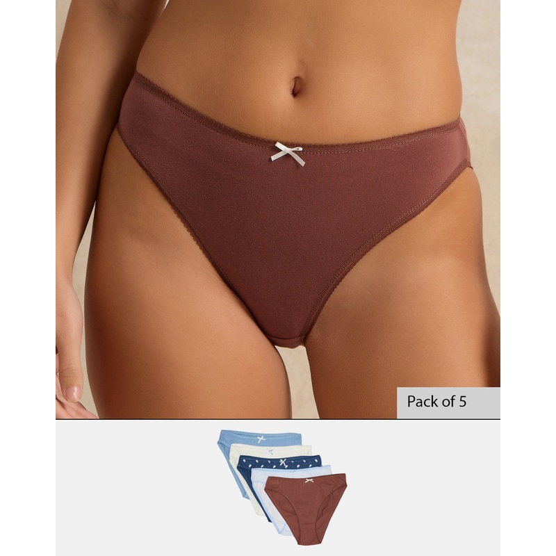 Women Assorted High-leg Brief Set (Pack of 5)