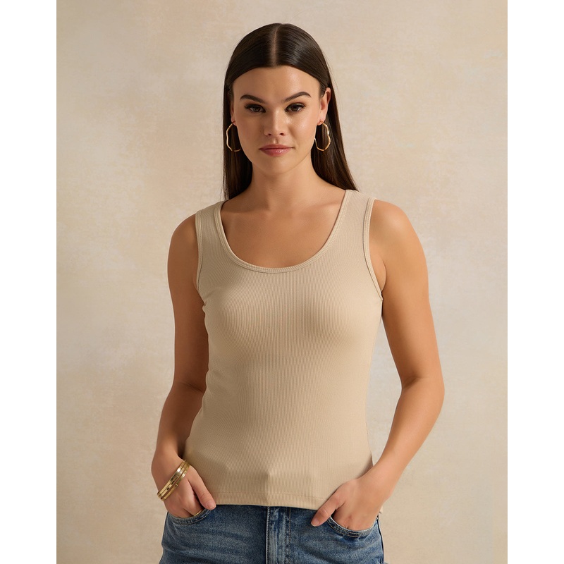 Women Brown Solid Vest|UK8|UK10|UK12|UK14|UK16|UK18