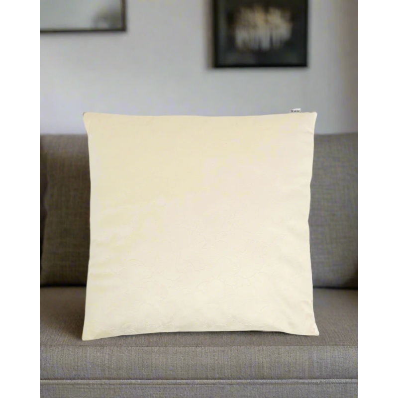 Beige Embossed Cushion