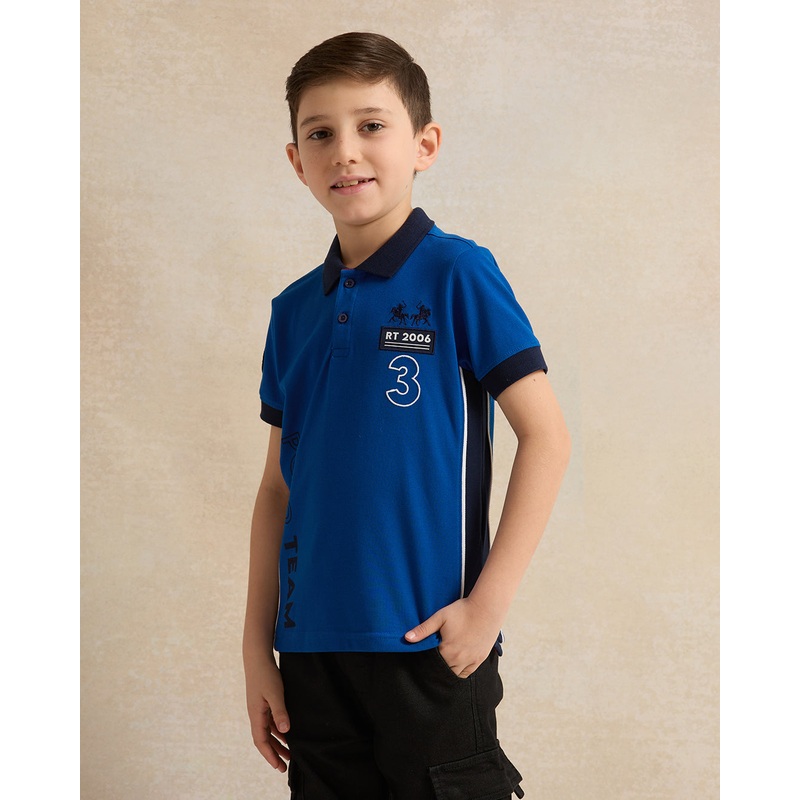 Boys Blue Basic Polo Shirt|2-3 Years|3-4 Years|4-5 Years|5-6 Years|6-7 Years|7-8 Years