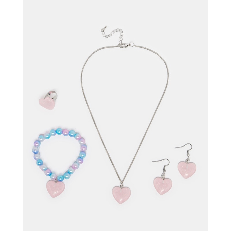 Girls Assorted Embellished Necklace Set (4 Piece)