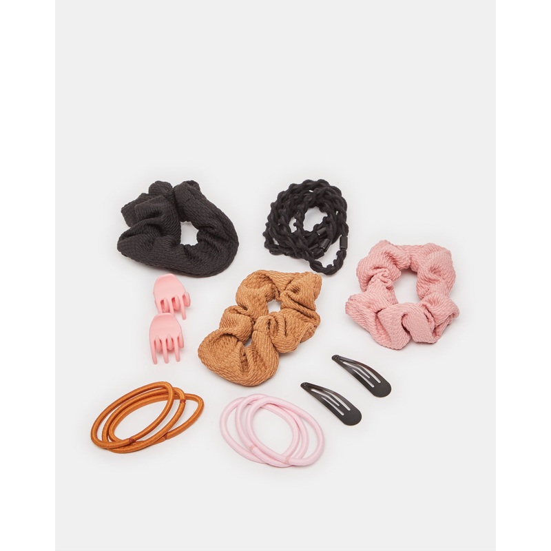 Girls Assorted Head Ring And  Hair Clip Set (14 Piece)