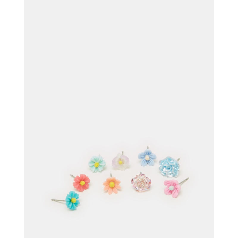 Girls Assorted Studs Set (9 Piece)