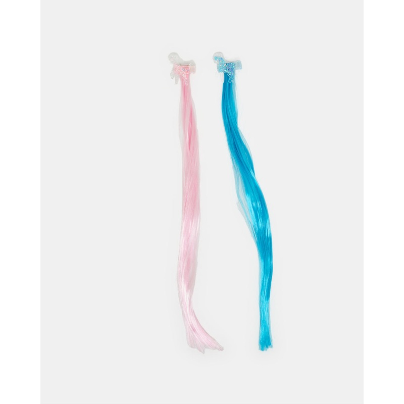 Girls Blue And Pink Hair Clip Set (Pack of 2)