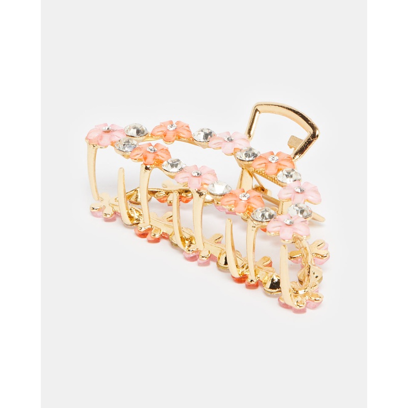 Girls Gold Embellished Hair Claw