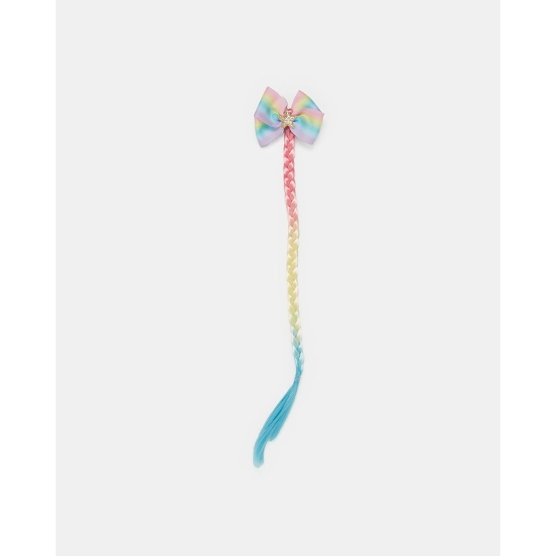 Girls Multicolour Hair Clip With Synthetic Hair
