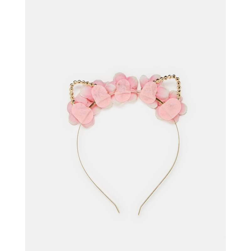 Girls Pink Floral Headband|Default Title