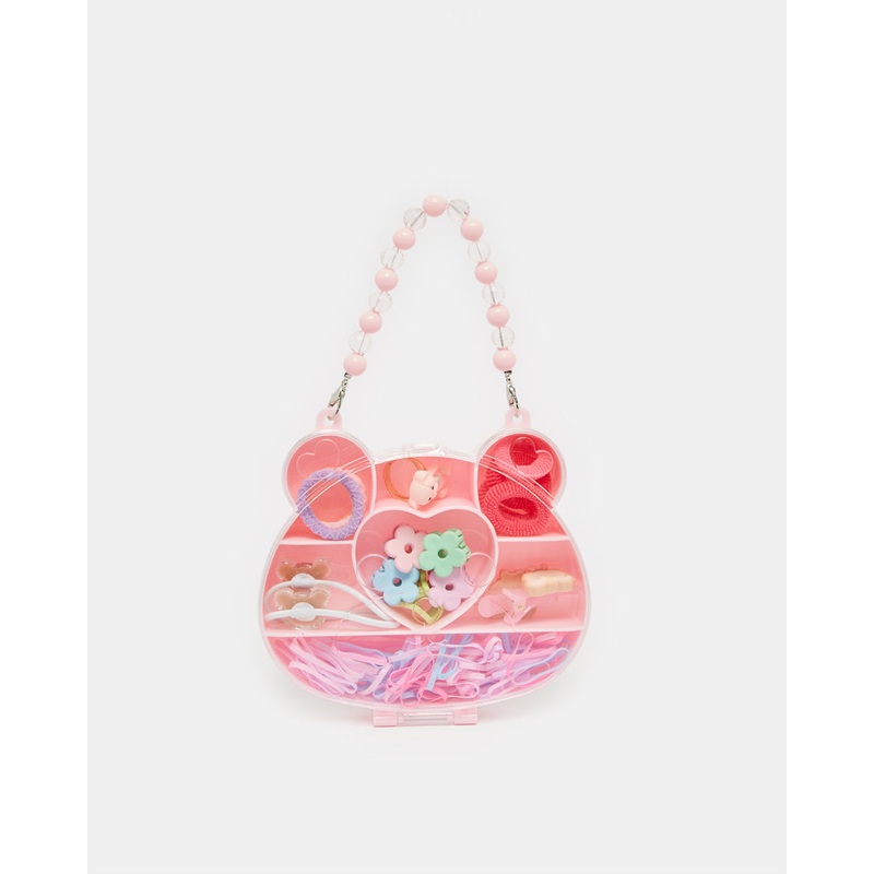 Girls Pink Hair Accessories Box