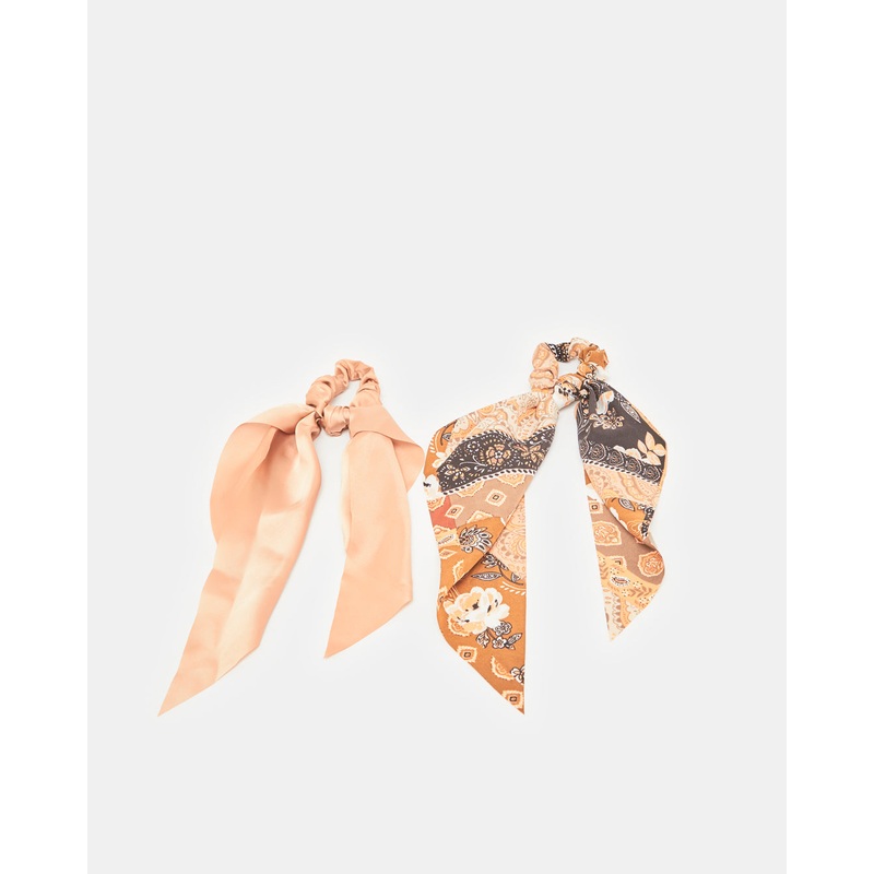 Women Assorted Printed Hair Scrunchy Set (2 Piece)