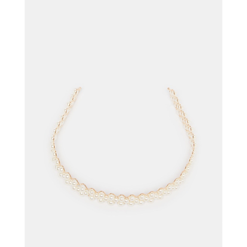 Women Beige Solid Headband