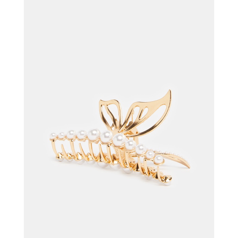 Women Gold  Embellished Hair Claw