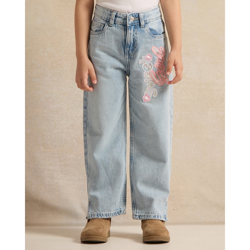 Girls Blue Sequins Jeans|2-3 Years|3-4 Years|4-5 Years|5-6 Years|6-7 Years|7-8 Years