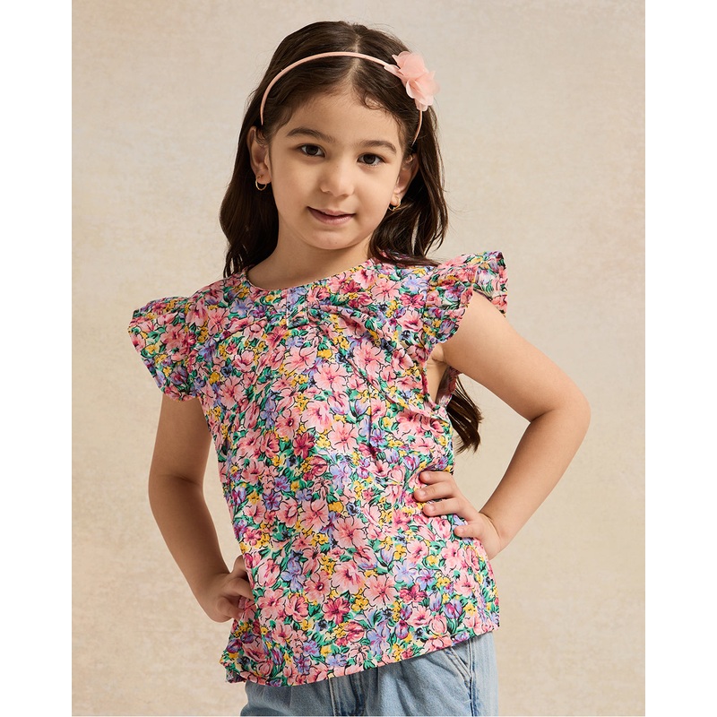 Girls Multicolour Printed Blouse