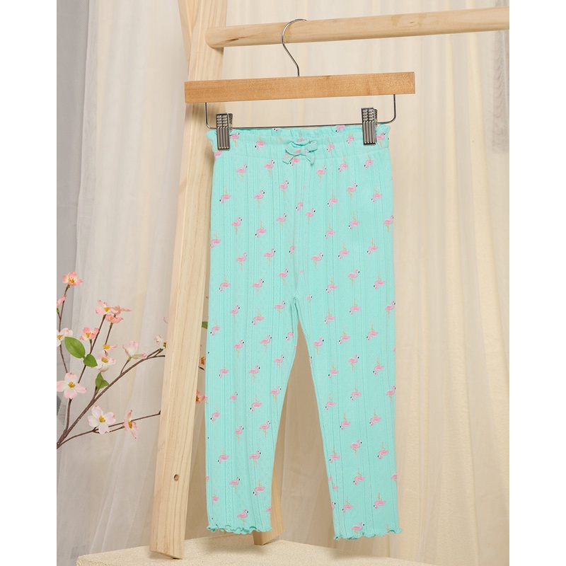 Infant Girls Mint Printed Leggings