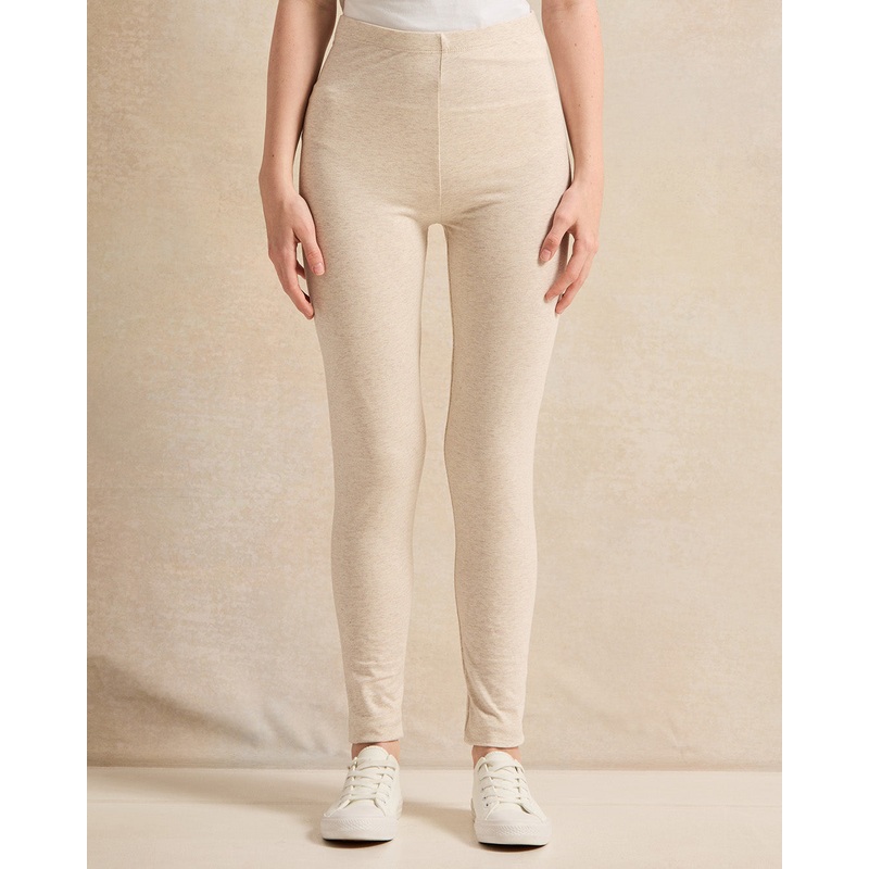 Senior Girls Beige Basic Leggings